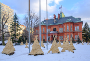 former government in winter, The public landmark of Sapporo, Hokkaido