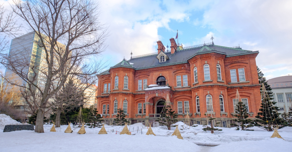 former government in winter, The public landmark of Sapporo, Hokkaido